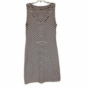 Cremieux Striped Dress Blue & White Sz Small